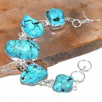 Tqa 025a bracelet turquoise bleue achat vente bijou pierre naturelle argent 925