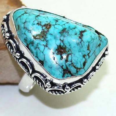 Tqa 027a bague t59 turquoise bleue ethnique tibet nepal achat vente bijou argent 925