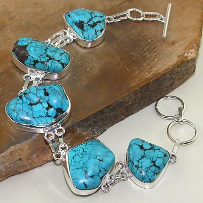 Tqa 030a bracelet turquoise bleue achat vente bijou pierre naturelle argent 926