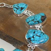 Tqa 030b bracelet turquoise bleue achat vente bijou pierre naturelle argent 926