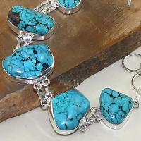 Tqa 030c bracelet turquoise bleue achat vente bijou pierre naturelle argent 926