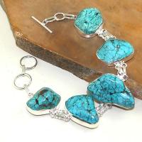 Tqa 033d bracelet turquoise bleue achat vente bijou pierre naturelle argent 925