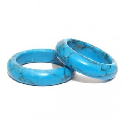Tqa 039a bague anneau turquoise pierre reconstituee achat vente