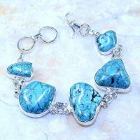 Tqa 045a bracelet turquoise bleue achat vente bijou pierre naturelle argent 925