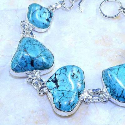 Tqa 045b bracelet turquoise bleue achat vente bijou pierre naturelle argent 925