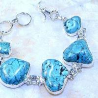 Tqa 045c bracelet turquoise bleue achat vente bijou pierre naturelle argent 925
