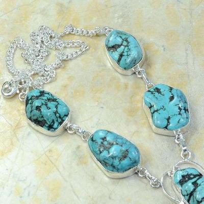 Tqa 066a collier turquoise argent 925 achat vente 1