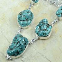 Tqa 075b collier parure sautoir turquoise achat vente bijou argent 925 1
