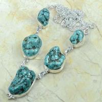 Tqa 075d collier parure sautoir turquoise achat vente bijou argent 925 1