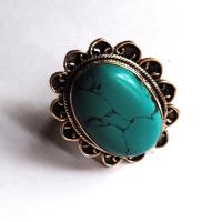 Tqa 096c bague t58 turquoise argent 925 ethnique achat vente