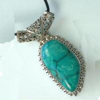 Tqa 105a pendentif pendant turquoise reiki achat vente bijou argent 925