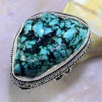 Tqa 114a bague t60 turquoise bleue ethnique tibet nepal achat vente bijou argent 925