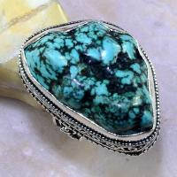 Tqa 114b bague t60 turquoise bleue ethnique tibet nepal achat vente bijou argent 925