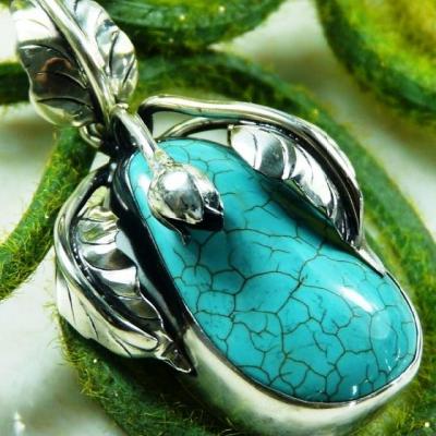 Tqa 124a pendentif pendant en turquoise bleue argent 925 achat vente bijoux ethniques