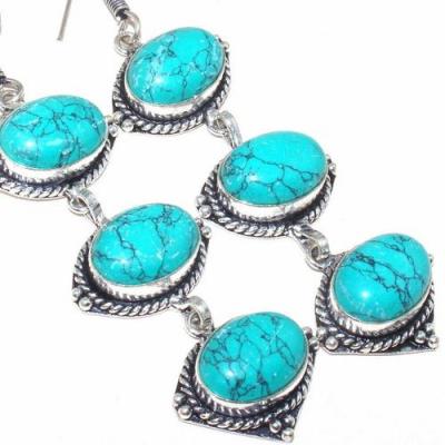 Tqa 146c boucles oreilles turquoise achat vente bijou argent 925 1