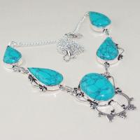 Tqa 159a collier sautoir parure turquoise achat vente bijou argent 925