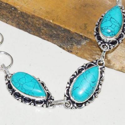 Tqa 172a bracelet turquoise bleue 10x20mm achat vente bijoux argent 926