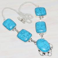 Tqa 217a collier parure sautoir turquoise 38gr tibet achat vente bijou argent 925