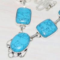 Tqa 217b collier parure sautoir turquoise 38gr tibet achat vente bijou argent 925