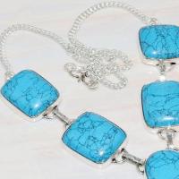 Tqa 217c collier parure sautoir turquoise 38gr tibet achat vente bijou argent 925