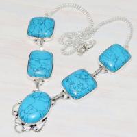 Tqa 217d collier parure sautoir turquoise 38gr tibet achat vente bijou argent 925