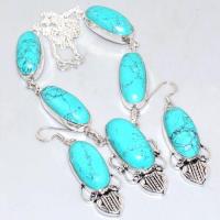 Tqa 220a collier boucles oreilles turquoise parure achat vente bijou argent 925