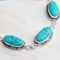 Tqa 223c bracelet turquoise 27gr 10x20mm orient tibet oriental achat vente bijou argent 925