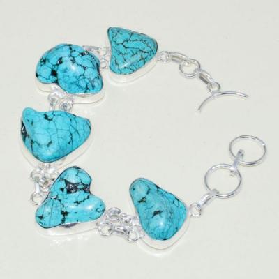 Tqa 224a bracelet turquoise 29gr 15x20mm orient ethnique tibetl achat vente bijou argent 925