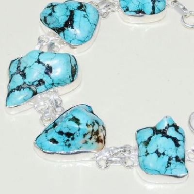 Tqa 225c bracelet turquoise 35gr 15x20mm orient ethnique tibetl achat vente bijou argent 925