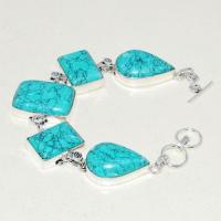 Tqa 233a bracelet turquoise lapis 25gr 15x20mm ethnique oriental achat vente bijou argent 925