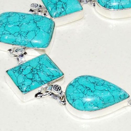 Tqa 233c bracelet turquoise lapis 25gr 15x20mm ethnique oriental achat vente bijou argent 925