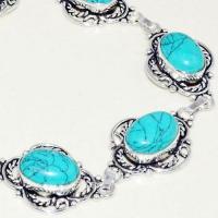 Tqa 235c bracelet turquoise lapis 20gr 15x10mm tibet oriental achat vente bijou argent 925