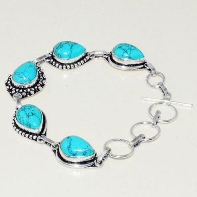 Tqa 238c bracelet turquoise lapis 18gr 15x10mm ethnique tibet achat vente bijou argent 925