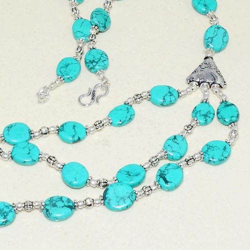 Tqa 243d collier parure sautoir navajo 42gr turquoise corail lapis lazuli achat vente argent 925