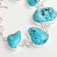 Tqa 247b bracelet turquoise howlite 20x30mm achat vente bijou ethnique argent 925