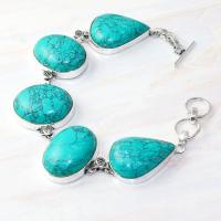 Tqa 254a bracelet turquoise howlite 20x25mm achat vente bijou ethnique argent 925