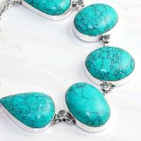 Tqa 254b bracelet turquoise howlite 20x25mm achat vente bijou ethnique argent 925