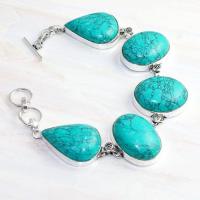 Tqa 254d bracelet turquoise howlite 20x25mm achat vente bijou ethnique argent 925