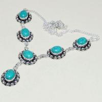 Tqa 258d collier parure sautoir turquoise 30gr tibet achat vente bijou argent 925