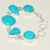 Tqa 260a bracelet 27gr turquoise howlite 15x20mm achat vente bijou ethnique argent 925