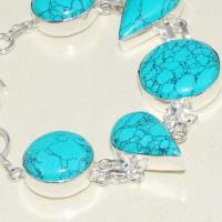 Tqa 260b bracelet 27gr turquoise howlite 15x20mm achat vente bijou ethnique argent 925