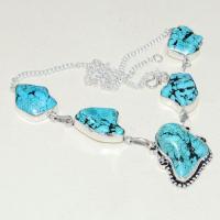 Tqa 261a collier parure sautoir turquoise 36gr tibet achat vente bijou argent 925