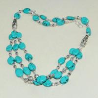 Tqa 262a collier parure sautoir turquoise 36gr tibet achat vente bijou argent 925