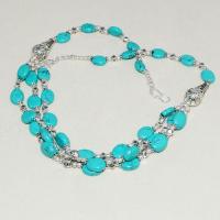 Tqa 262b collier parure sautoir turquoise 36gr tibet achat vente bijou argent 925