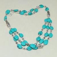 Tqa 262d collier parure sautoir turquoise 36gr tibet achat vente bijou argent 925