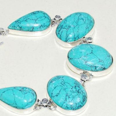 Tqa 265b bracelet 29gr turquoise howlite 15x20mm achat vente bijou ethnique argent 925