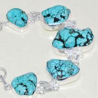 Tqa 266b bracelet 27gr turquoise howlite 15x20mm achat vente bijou ethnique argent 925