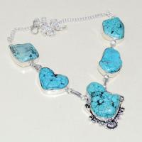 Tqa 267a collier parure sautoir turquoise 35gr tibet achat vente bijou argent 925