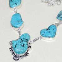 Tqa 267b collier parure sautoir turquoise 35gr tibet achat vente bijou argent 925