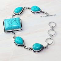 Tqa 269a bracelet 21gr turquoise howlite 15x20mm achat vente bijou ethnique argent 925